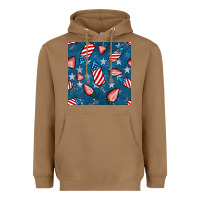 Toasted Coconut 4th uf july strawberries seamless pattern Heavyweight Hoodie - BundleAndBundleShop