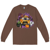 Chestnut Halloween School Bus Long Sleeve Tee - texasbilliewilder