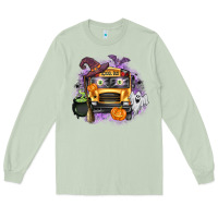 Matcha Halloween School Bus Long Sleeve Tee - texasbilliewilder