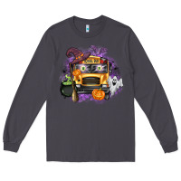 Smoke Halloween School Bus Long Sleeve Tee - texasbilliewilder