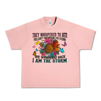 Salmon they whispered to her you can't withstand the stor Urban Heavy Tee - Zillion Design Studio