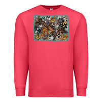 Cardinal bucking bronco rodeo revolver western background Premium Sweatshirt - AdoDesignShop
