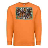 Carrot bucking bronco rodeo revolver western background Premium Sweatshirt - AdoDesignShop
