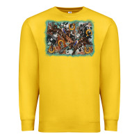 Lemon bucking bronco rodeo revolver western background Premium Sweatshirt - AdoDesignShop