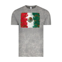 Cloud Rock Mexican Flag With Leopard Vintage Tee - RanaPortraitStore