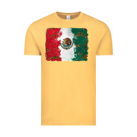 Vintage Mustard Mexican Flag With Leopard Vintage Tee - RanaPortraitStore