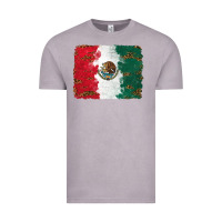 Vintage Zinc Mexican Flag With Leopard Vintage Tee - RanaPortraitStore