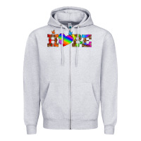 Heather Grey lgbtq heart and hope Zipper Hoodie - HRA Design Shop