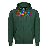 Sports Green lgbtq heart and hope Zipper Hoodie - HRA Design Shop