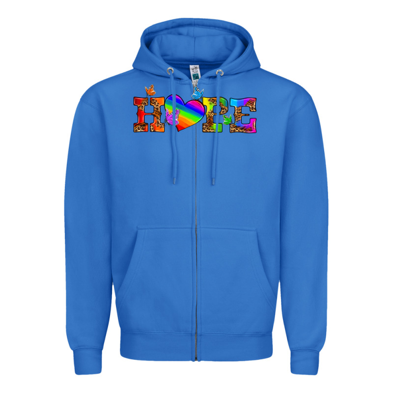 Lgbtq Heart And Hope Zipper Hoodie by HRA Design Shop | Teevron