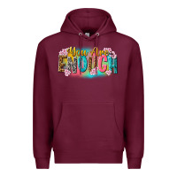 Burgundy you are enough Premium Hoodie - NancyCooperArtShop