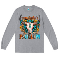 Heather Grey somebody's problem Long Sleeve Tee - Zillion Design Studio