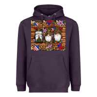 Plum camouflage gnomes american flag star leopard Heavyweight Hoodie - Artiststas