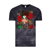 Cloud Black Mexicana Latina messy bun Vintage Tee - RanaPortraitStore