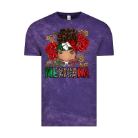 Cloud Purple Mexicana Latina messy bun Vintage Tee - RanaPortraitStore