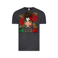 Vintage Black Mexicana Latina messy bun Vintage Tee - RanaPortraitStore