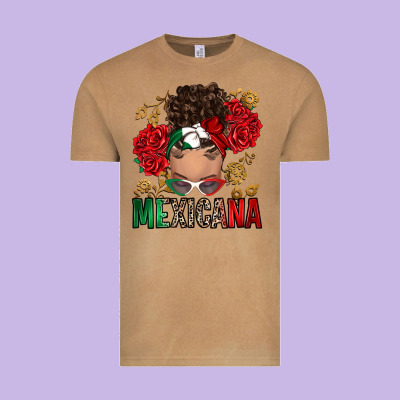 Vintage Tee Mexicana Latina messy bun