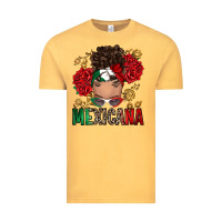Vintage Mustard Mexicana Latina messy bun Vintage Tee - RanaPortraitStore