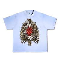 Grape Ice Skeleton Rib Cage Heart Urban Heavy Tee - RanaPortraitStore