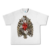 Lunar Rock Skeleton Rib Cage Heart Urban Heavy Tee - RanaPortraitStore
