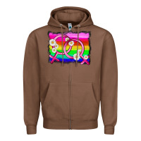Chestnut lgbtq gender lesbian symbol Zipper Hoodie - HRA Design Shop