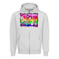 Dove Grey lgbtq gender lesbian symbol Zipper Hoodie - HRA Design Shop