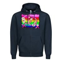 Navy lgbtq gender lesbian symbol Zipper Hoodie - HRA Design Shop