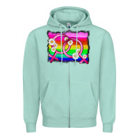 Seafoam lgbtq gender lesbian symbol Zipper Hoodie - HRA Design Shop