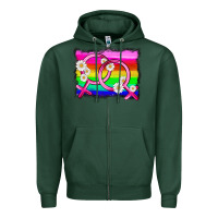 Sports Green lgbtq gender lesbian symbol Zipper Hoodie - HRA Design Shop