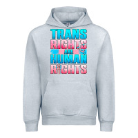 Heather Grey Trans Rights Are Human Rights Urban Hoodie - BundleAndBundleShop