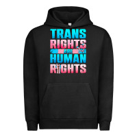 Pigment Black Trans Rights Are Human Rights Urban Hoodie - BundleAndBundleShop