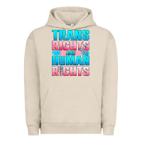Pigment French Oak Trans Rights Are Human Rights Urban Hoodie - BundleAndBundleShop
