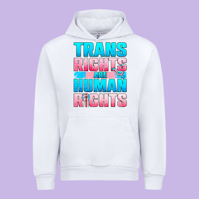 Trans Rights Are Human Rights Urban Hoodie Designed By Bundleandbundleshop