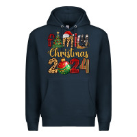 Navy family christmas 2024 Premium Hoodie - MaliasSmallBusiness