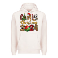 Pale Pink family christmas 2024 Premium Hoodie - MaliasSmallBusiness