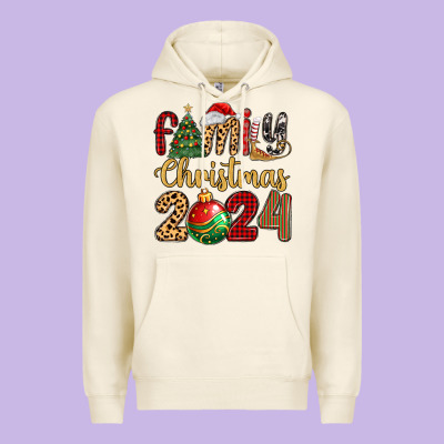 Family Christmas 2024 Premium Hoodie Designed By Maliassmallbusiness