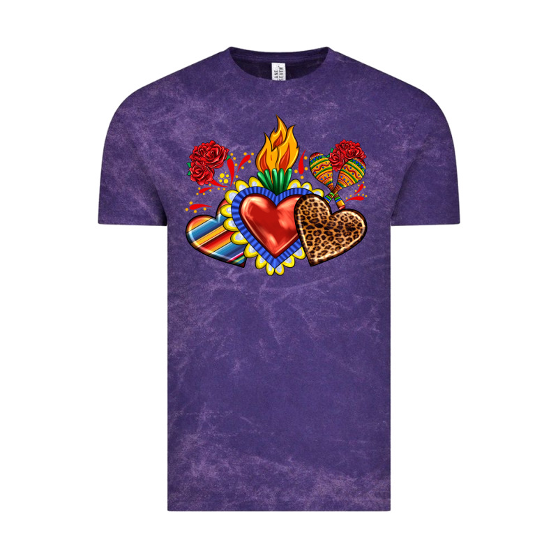 Sacred Heart With Leopard And Serape Heart Vintage Tee by RanaPortraitStore | Teevron