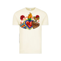 Vintage Arctic Sacred heart with leopard and serape heart Vintage Tee - RanaPortraitStore