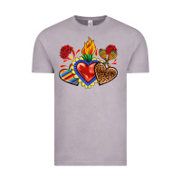 Vintage Zinc Sacred heart with leopard and serape heart Vintage Tee - RanaPortraitStore