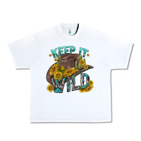 White keep it wild tbw Urban Heavy Tee - texasbilliewilder