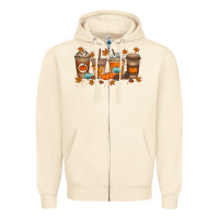 Sandshell Fall Coffee Drink Zipper Hoodie - RacoonDesign