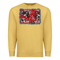 Antique Gold bandana cowhide denim background Premium Sweatshirt - AdoDesignShop