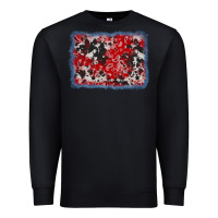 Black bandana cowhide denim background Premium Sweatshirt - AdoDesignShop