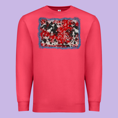 Bandana Cowhide Denim Background Premium Sweatshirt Designed By Adodesignshop