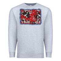 Heather Grey bandana cowhide denim background Premium Sweatshirt - AdoDesignShop