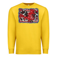 Lemon bandana cowhide denim background Premium Sweatshirt - AdoDesignShop