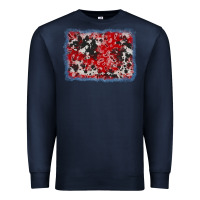 Navy bandana cowhide denim background Premium Sweatshirt - AdoDesignShop