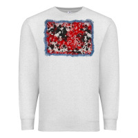 Oatmeal Heather bandana cowhide denim background Premium Sweatshirt - AdoDesignShop