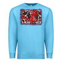 Ocean Blue bandana cowhide denim background Premium Sweatshirt - AdoDesignShop