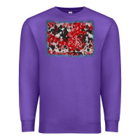 Purple bandana cowhide denim background Premium Sweatshirt - AdoDesignShop